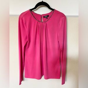 Premise Beaded neckline fuchsia top